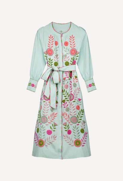 Martina Teal Long Dress | Mi Golondrina