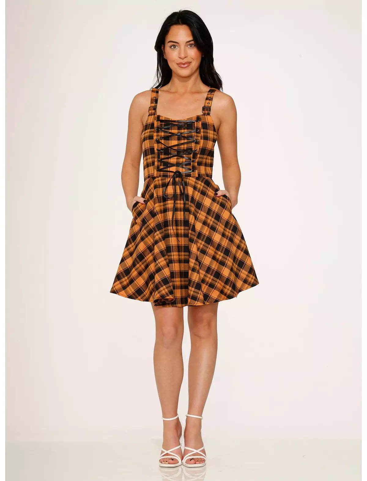 Yellow Plaid Corset Mini Dress | Hot Topic