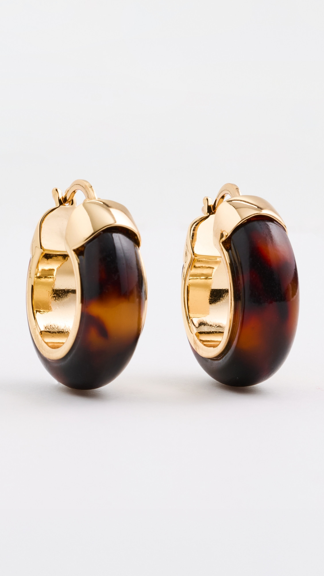 SHASHI Eugenie Tortoise Hoops Tortoise One Size | Shopbop