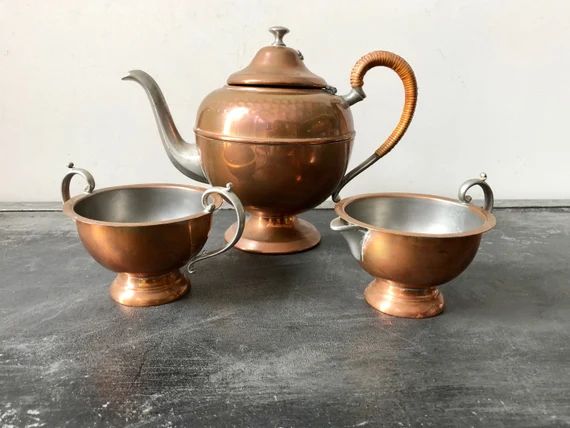Vintage FLEMISH COPPER TEA Set Hammered Copper Tea Pot With | Etsy Canada | Etsy (CAD)