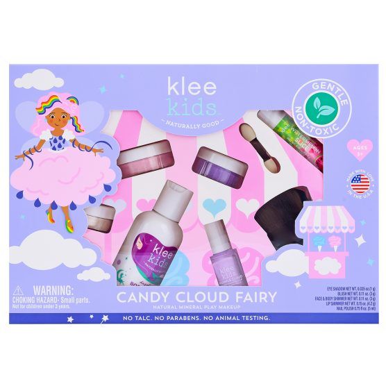 Klee Naturals Candy Cloud Fairy 6-Piece Play Makeup Kit with Loose Powder | The Tot