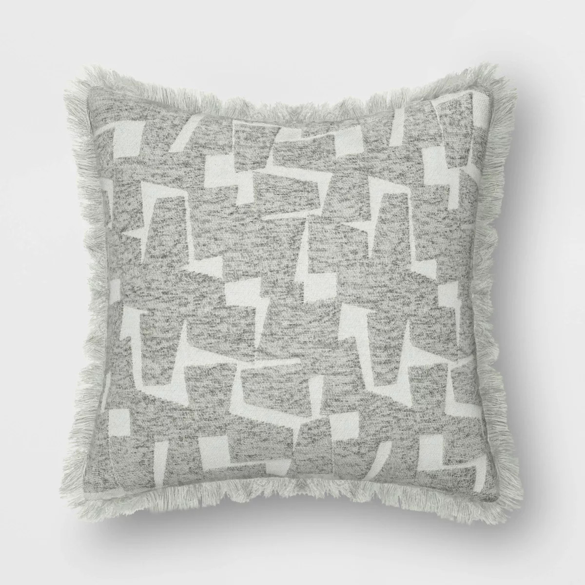 Geometric Patterned Cut Velvet Cotton Blend Square Throw Pillow - Threshold™ | Target