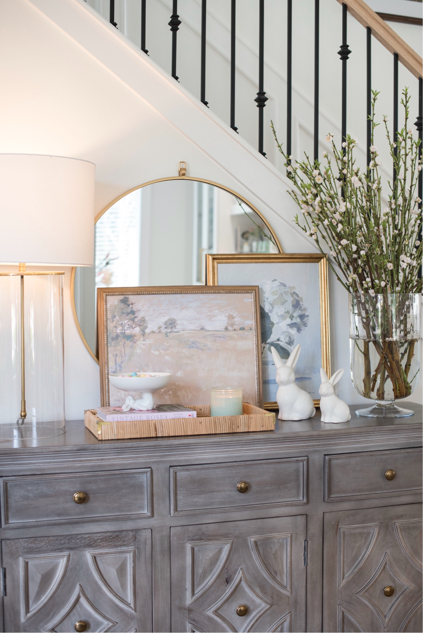 Entry way table decorated for Easter 

#LTKSeasonal #LTKSpringSale #LTKhome