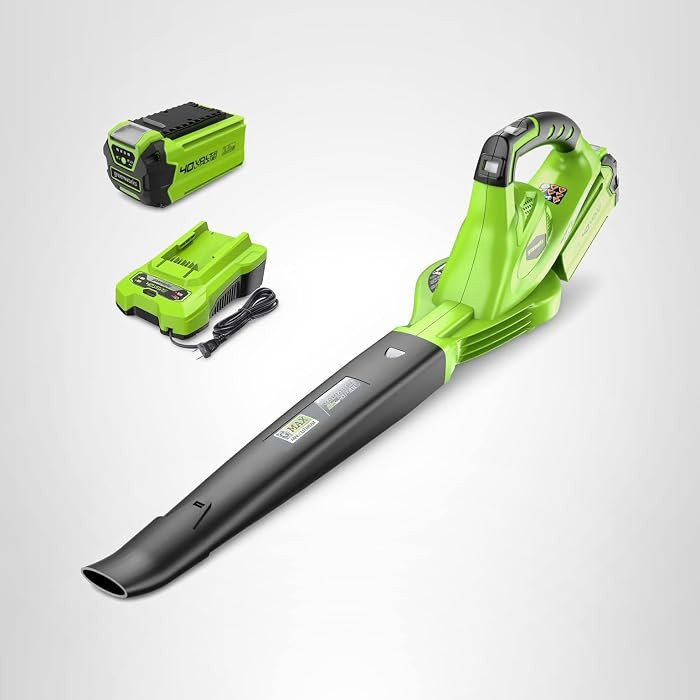 Greenworks 40V Leaf Blower/Sweeper, 150 MPH / 135 CFM, Lightweight, Quiet, with 2.0 Ah Battery an... | Amazon (US)