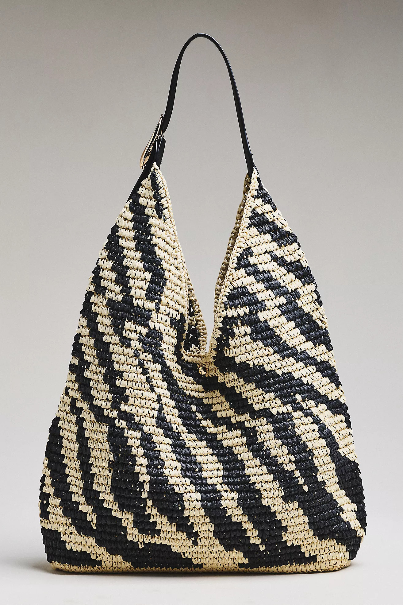 Love Knot Raffia Buckle Slouchy Bag | Anthropologie (US)