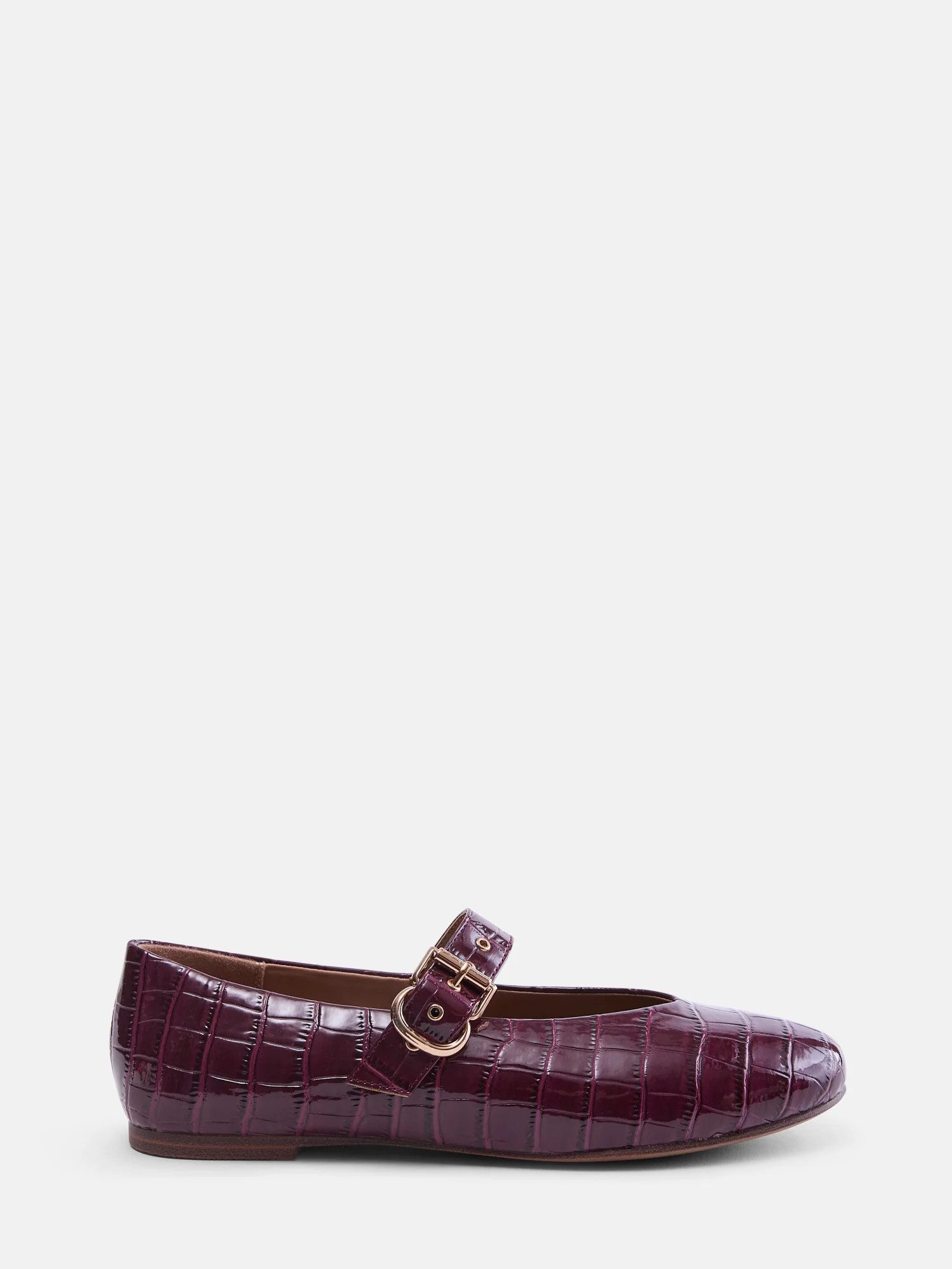 Free Assembly Women's Croco Mary Jane Flats | Walmart (US)