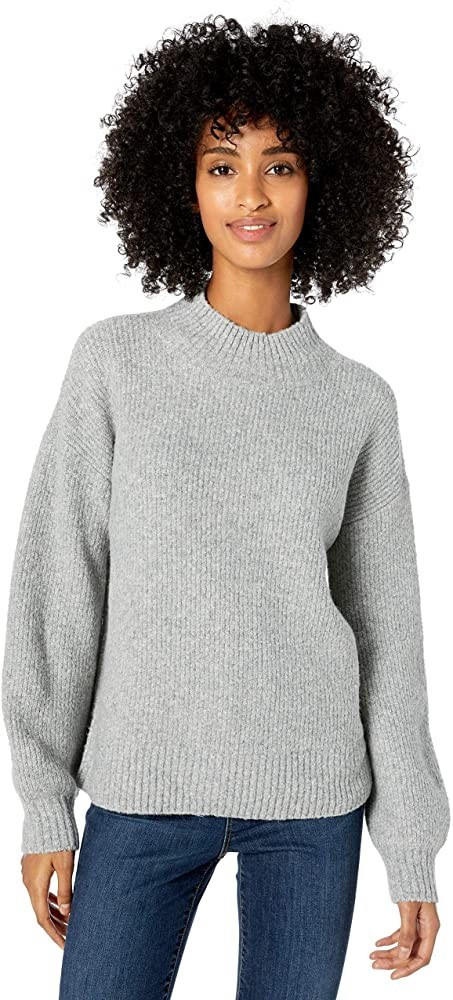 Amazon Brand - Goodthreads Women's Boucle Shaker Stitch Balloon-Sleeve Sweater | Amazon (US)