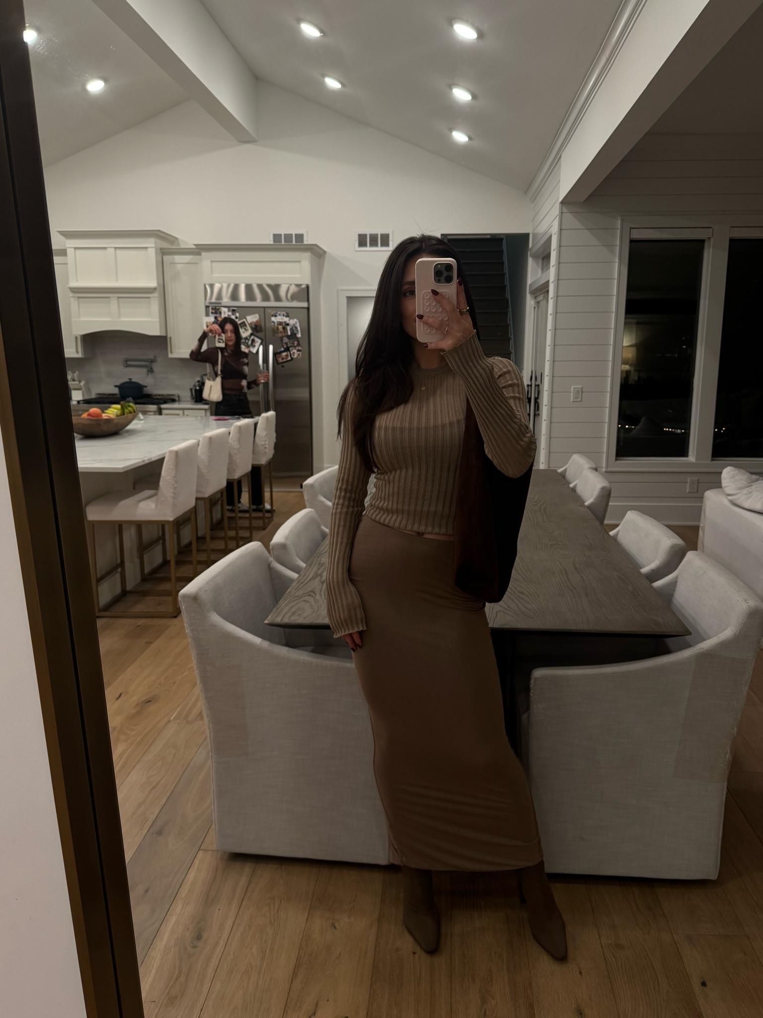 I love an all brown outfit & this one is 10/10 making me happy - night out this rainy winter day in my maxi skirt 

#LTKStyleTip #LTKFindsUnder50 #LTKSaleAlert