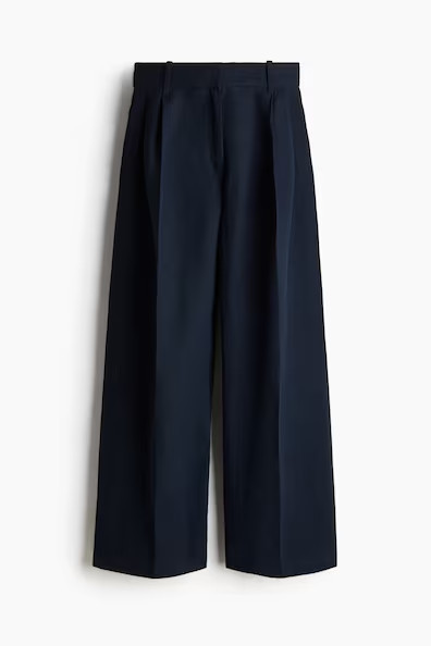 H & M - Linen-Blend Pants - Blue | H&M (US + CA)