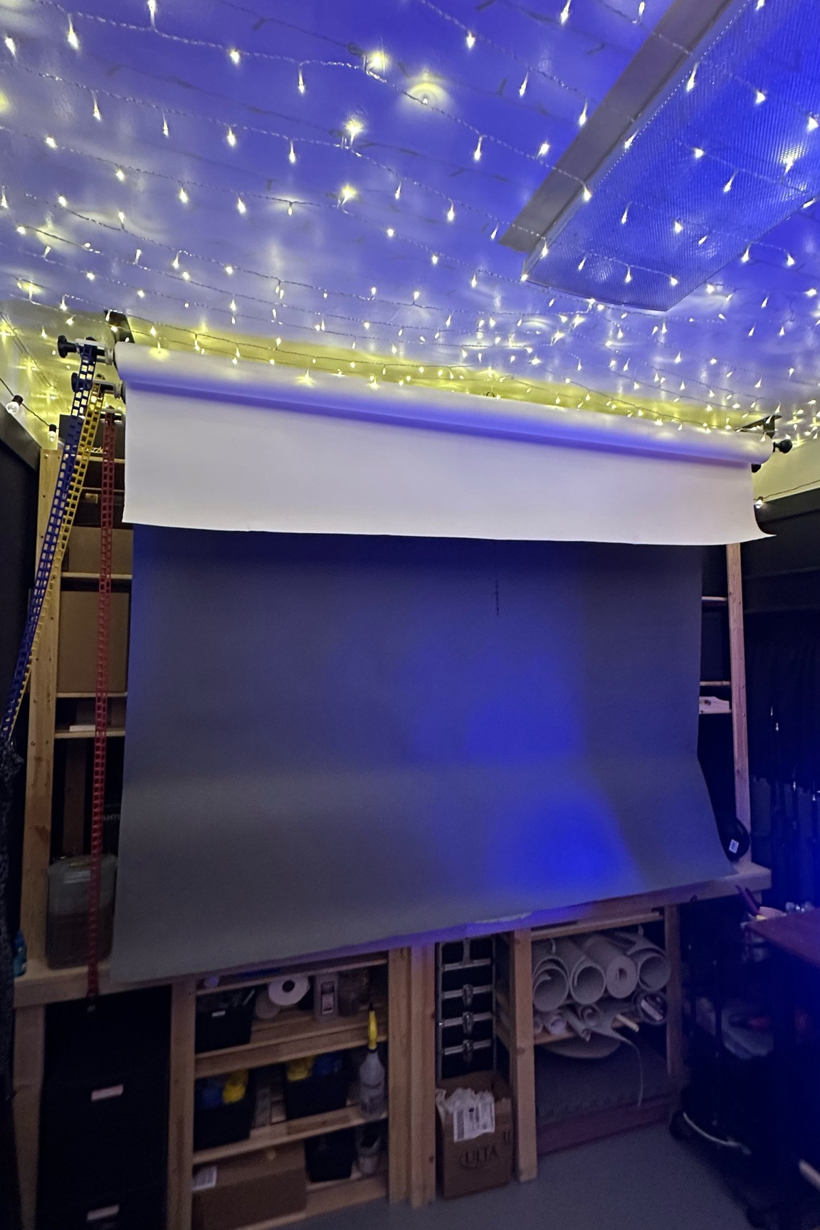 Ceiling mounted photography paper roll holders
Papers are from B&H

#LTKHome