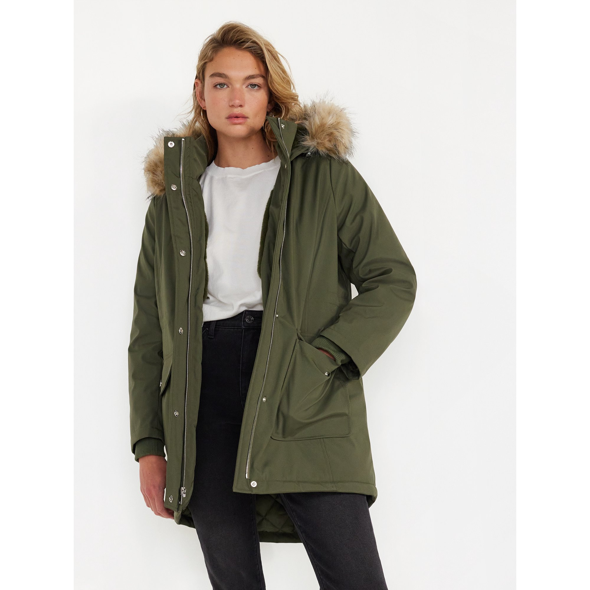 Time and Tru Women's Heavyweight Anorak Jacket, Sizes XS-2X - Walmart.com | Walmart (US)