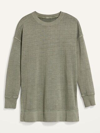 Loose Cali-Fleece Terry Tunic Sweatshirt for Women | Old Navy (US)