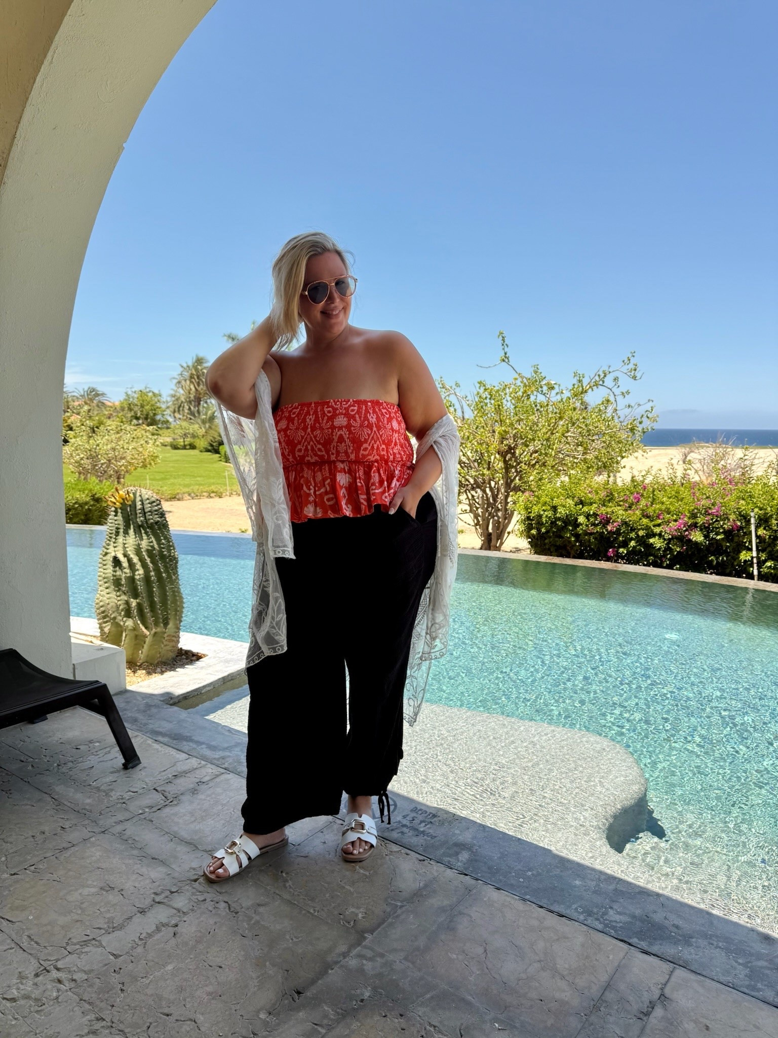 Cabo brunch outfit! Wearing an XXL in both! Plus size, outfit inspo, summer fashion, vacation wear, apron belly

#LTKSeasonal #LTKPlusSize #LTKMidsize