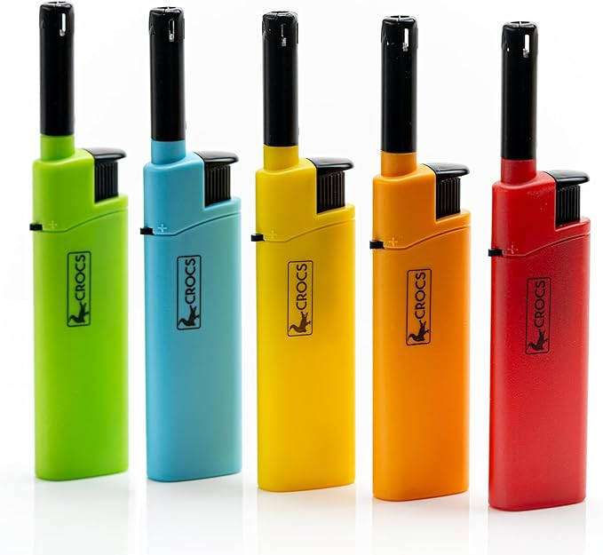 Crocs Candle Lighters - Easy Reach, Refillable, Long BBQ Lighters for Outdoor Use - Butane Refill... | Amazon (US)