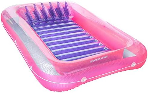 SWIMLINE ORIGINAL Suntan Tub Classic Edition Inflatable Floating Lounger Pink & Purple | Tanning ... | Amazon (US)