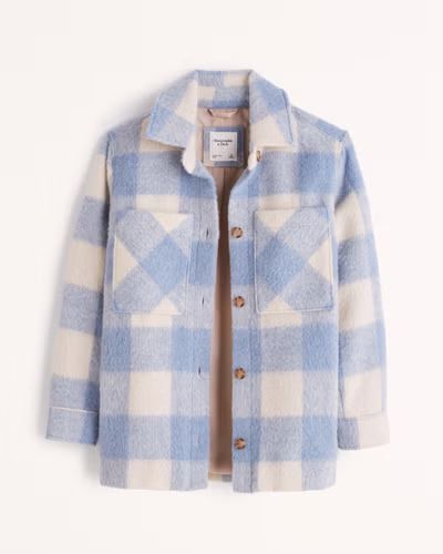 Women's Cozy Shirt Jacket | Women's Coats & Jackets | Abercrombie.com | Abercrombie & Fitch (US)