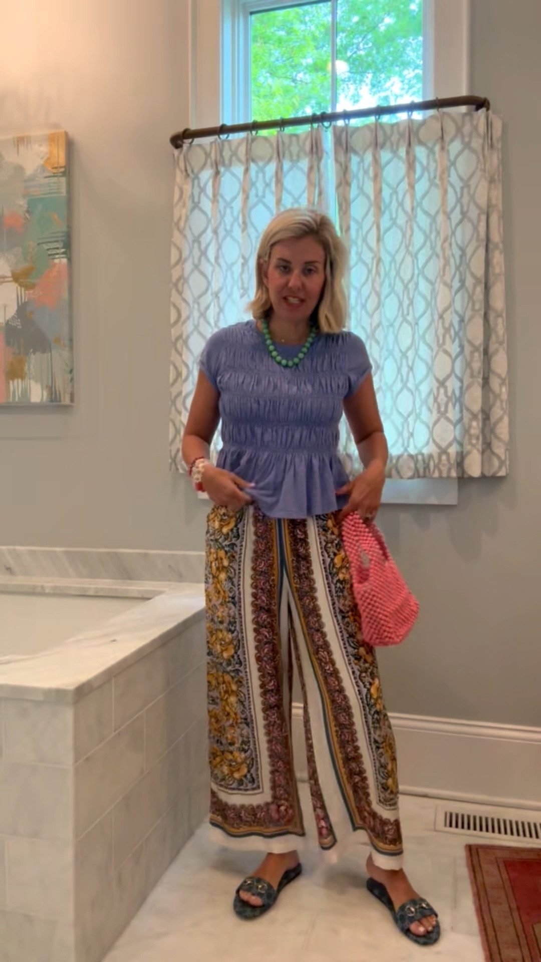 I’m calling these my spring sweatpants… I mean, true comfort and so beautiful! I’m wearing XS in top & pants and 38.5 (size 1/2 up) in sandal. ￼

Use code Catherine20 at Allie & Bess

#LTKdayinmylife #LTKootd #LTKmomlife