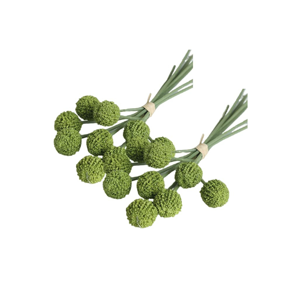 Rikyo 18 Stems Fake Flowers Billy Balls,10“ Artificial Billy Button Flower Bouquet,Permanent Fl... | Amazon (US)