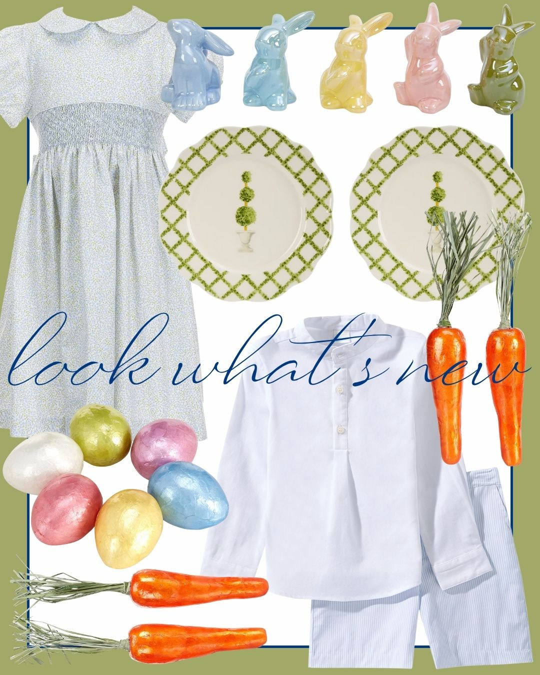 
Sweet spring and Easter finds for littles and home 🤍 Classic blue and green details, bunny accents, and timeless children’s outfits make these pieces perfect for Easter baskets, Sunday outfits, and seasonal tablescapes. Easter decor, spring tableware, bunny decor, children Easter outfits, baby spring outfit, blue Easter plates, pastel Easter eggs, Easter basket fillers 

 #LTKSeasonal #LTKHome #LTKKids