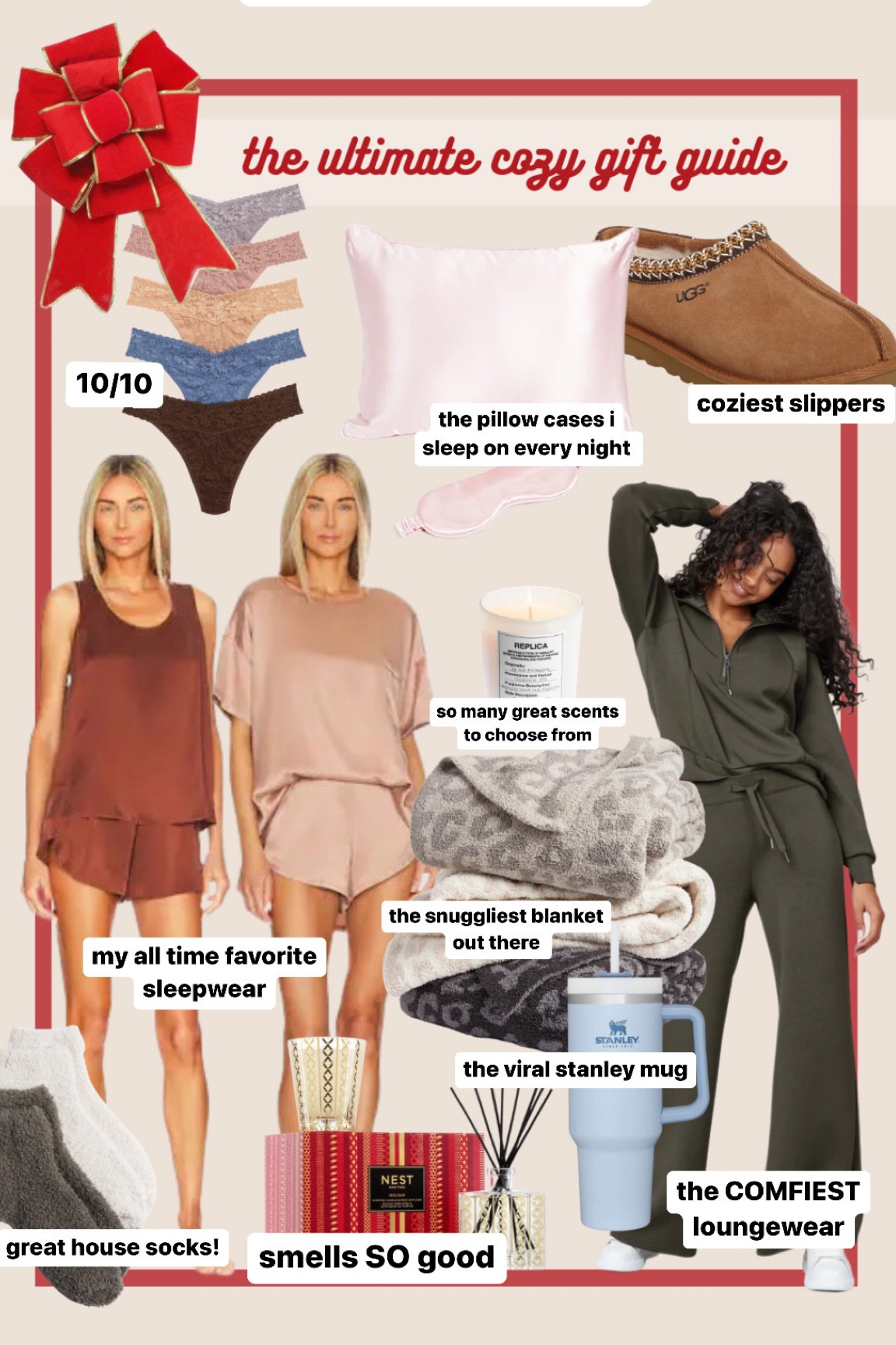 the ultimate cozy gift guide! grab these gifts now while they’re on sale and check off your Christmas wish list!

PJs, shoes, loungewear, home pieces, stanley mug, fragrances, and more 

#LTKGiftGuide #LTKHoliday #LTKCyberweek