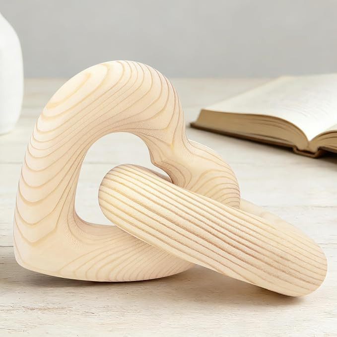 Valentine Wooden Heart Decor Joined Together Forever, Valentines Day Interlocking Heart Gifts for... | Amazon (US)