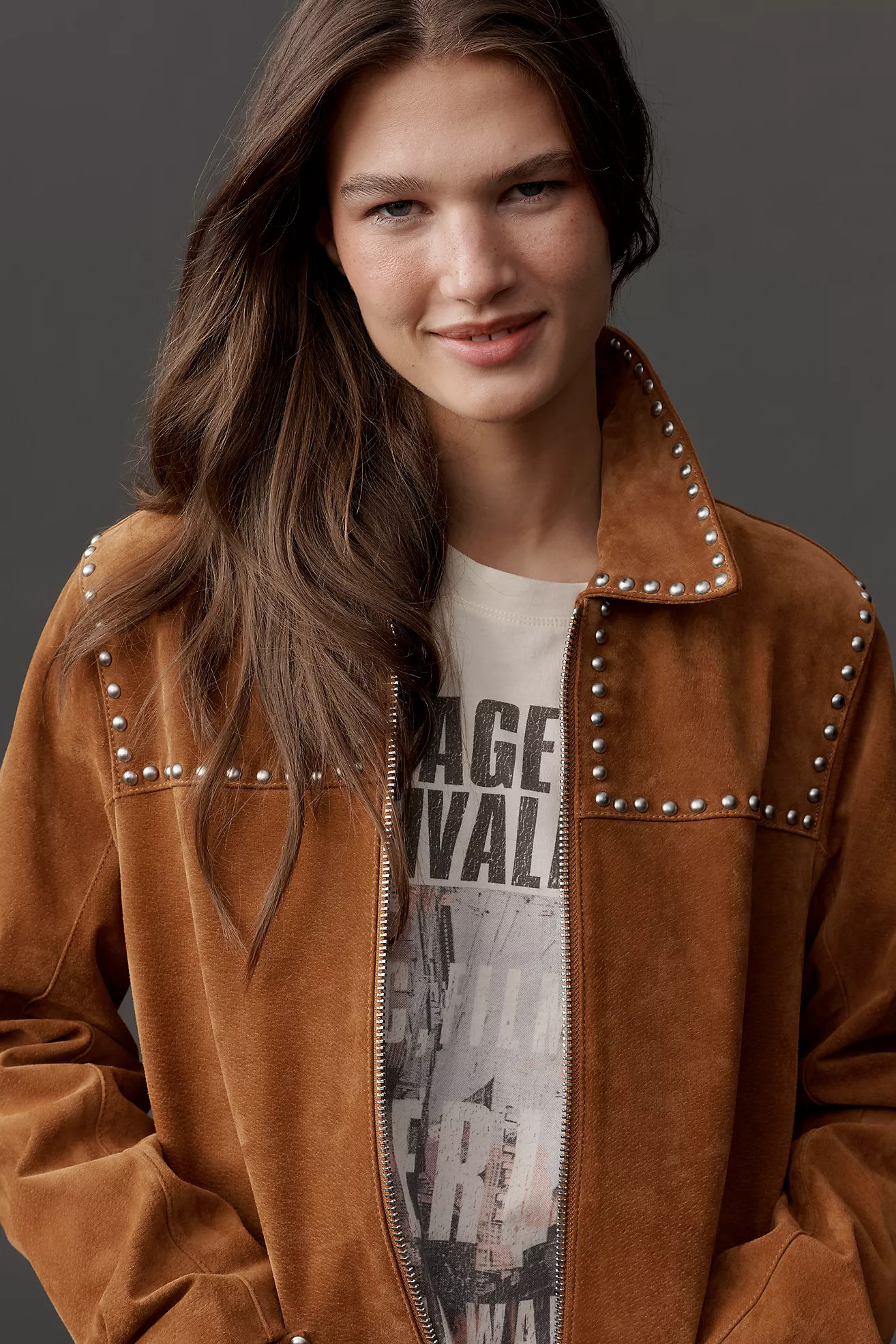 BLANKNYC Real Suede Studded Jacket | Anthropologie (US)