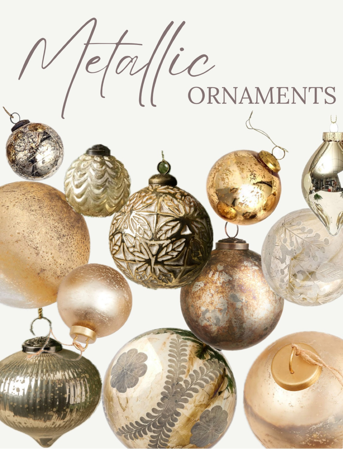 Metallic Christmas Ornaments | Gold Christmas Ornaments | Christmas decor 

#LTKSeasonal #LTKHome