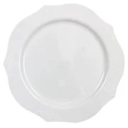 Antique Collection 7" White w/ Antique Scrolled Trim Salad/Dessert Plastic Plates, 20ct. | Walmart (US)
