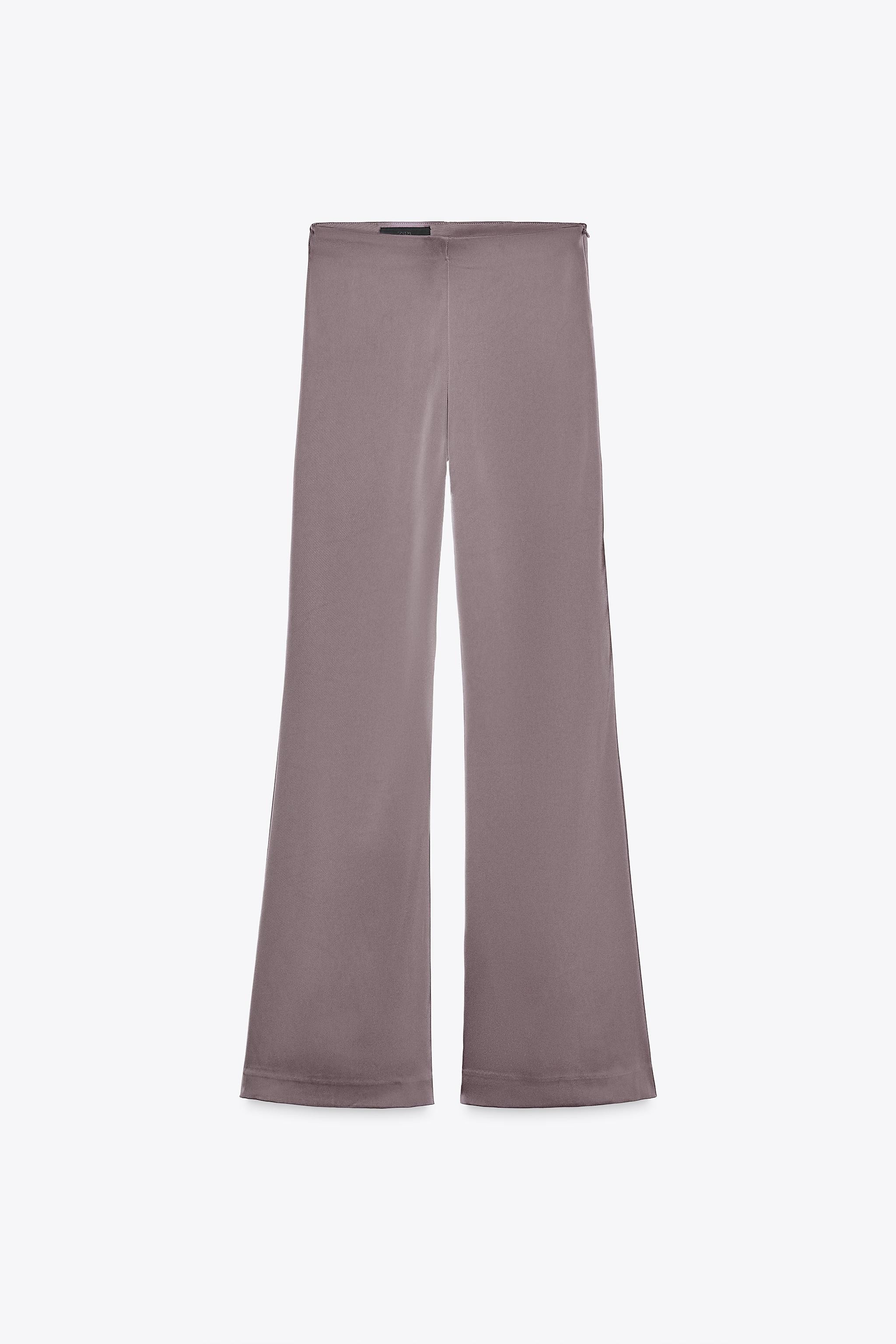 HIGH-WAISTED SATIN PANTS | Zara US