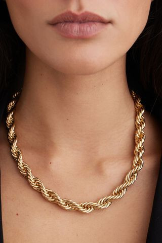 Twisted Rope Chain Necklace | Dynamite Clothing