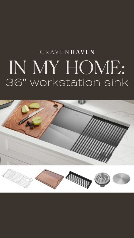 I love My workhorse of a workstation kitchen sink! It is deep and I love all of the accessories and use them daily. This size workstation sink is well over $1k from other brands!

#LTKhome