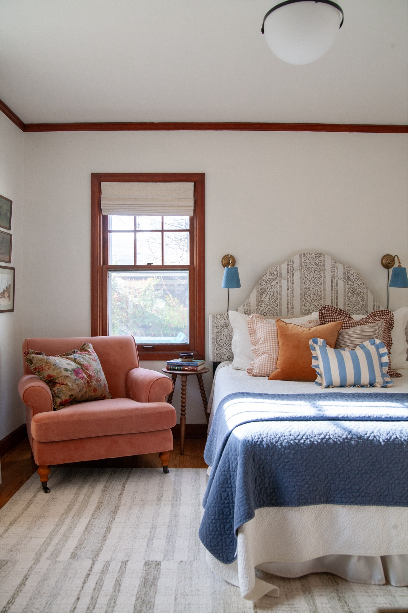 This room was perfectly fine, just a little more earth-toned than I was in the mood for this year, then I got the idea while feeling relaxed and creative in a hot tub in Scottsdale to wallpaper it, so I took it all apart and did… and now I’m stumped on the rest of it. I know I need that creative energy when things are going well to have fun designing my home, but there are so many decisions besides wallpaper, that vacation positivity hasn’t pulled me through the rest. I’ve made decisions I don’t like, been stumped and frustrated on others, and just felt like giving up and missed this old room.
Just a reminder I guess that sometimes it’s not easy to create spaces you love.

#LTKhome