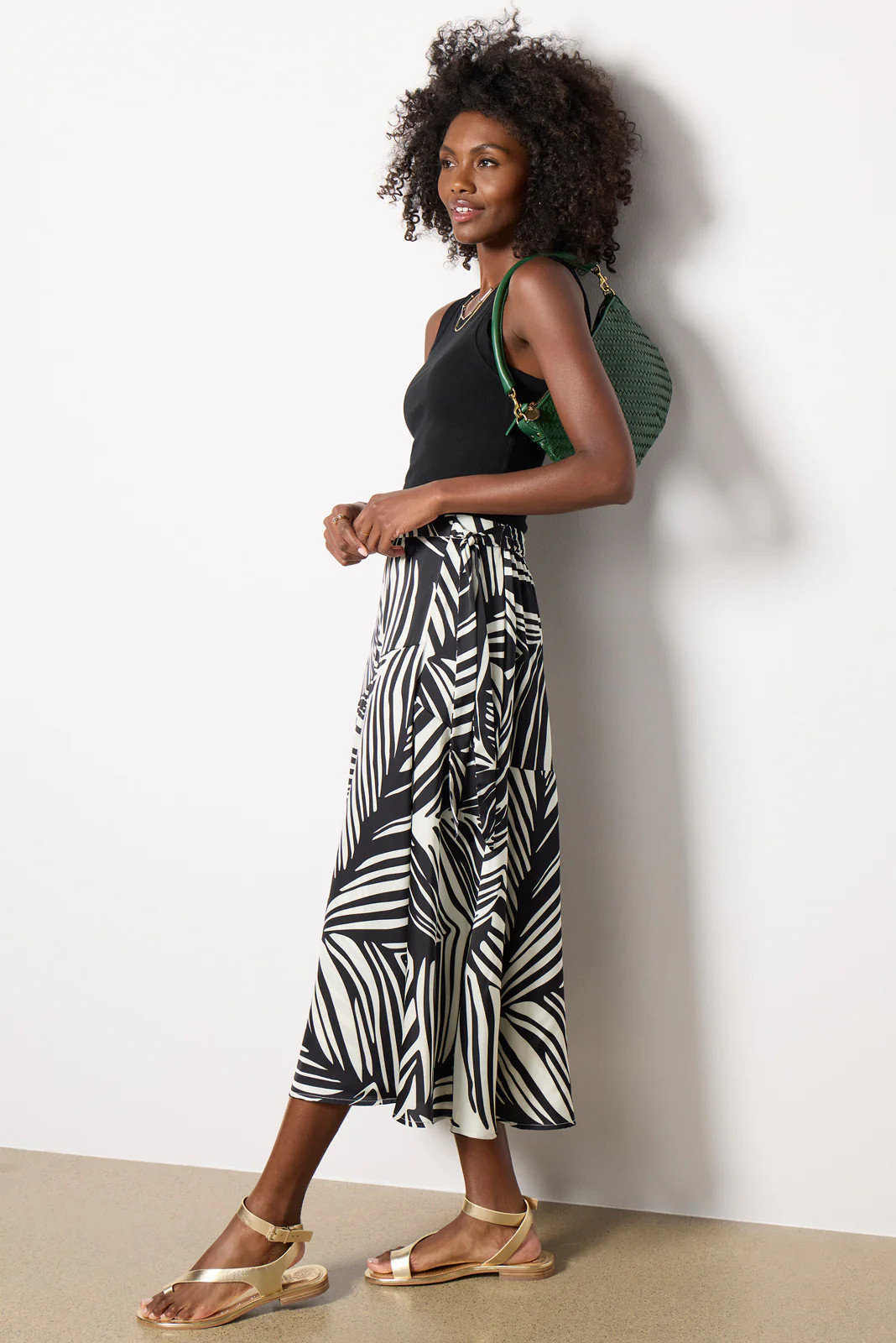 Satin Faux Wrap Skirt | Evereve