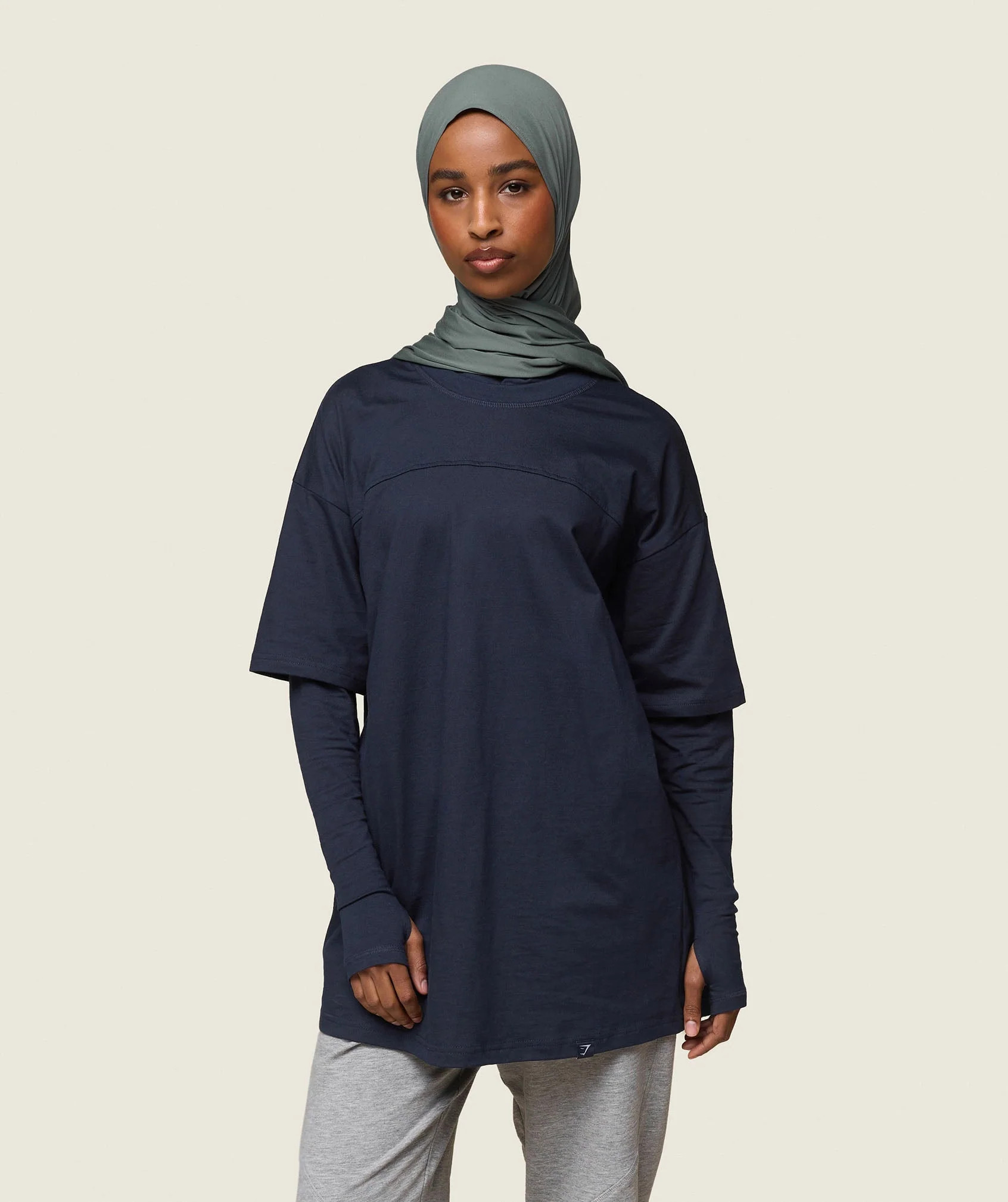 Gymshark GS x Leana Deeb Oversized T-shirt - Midnight Blue | Gymshark US