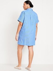Button-Down Mini Shirt Dress | Old Navy (US)
