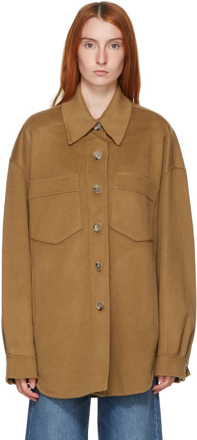 Brown Martin Wool Shirt Jacket | SSENSE