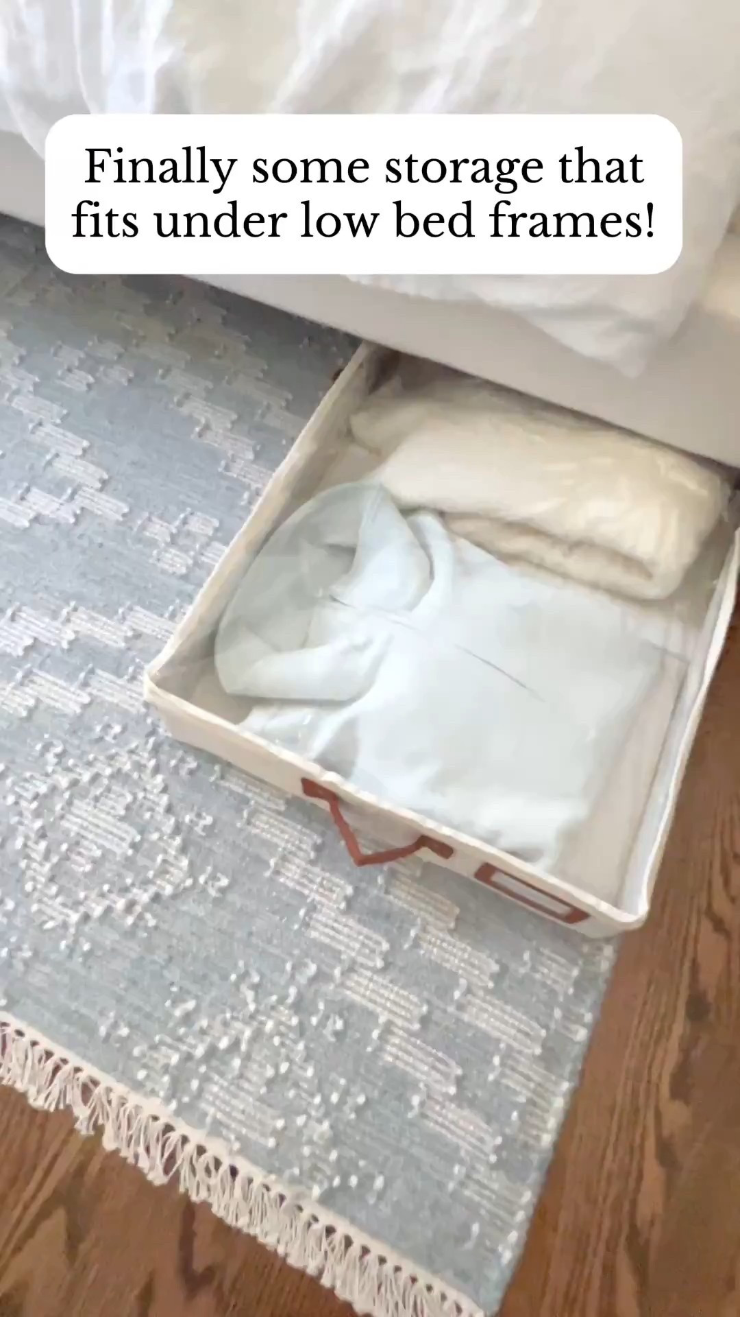 It took a while, but I finally found low profile storage that fits under all of the beds in our home! These are great for extra bedding, out of season clothes or shoes, etc. I even store floral stems in one of mine!
-
amazon home decor, amazon storage, under bed storage, amazon organizing essentials, home organization, clothes storage, storage bins, seasonal storage, bedroom organization, blanket storage, coastal bedroom, upholstered bed, pottery barn bed, serena & lily rugs, blue rugs, rugs on sale, bedroom rugs, coastal bedding, white bedding, pottery barn quilts, white quilts, white duvet covers, amazon duvet covers, amazon down comforters, fall bedding, target bed blankets, target throw blankets, fall blankets, round side tables, pottery barn side tables

#LTKHome #LTKFindsUnder50 #LTKSaleAlert