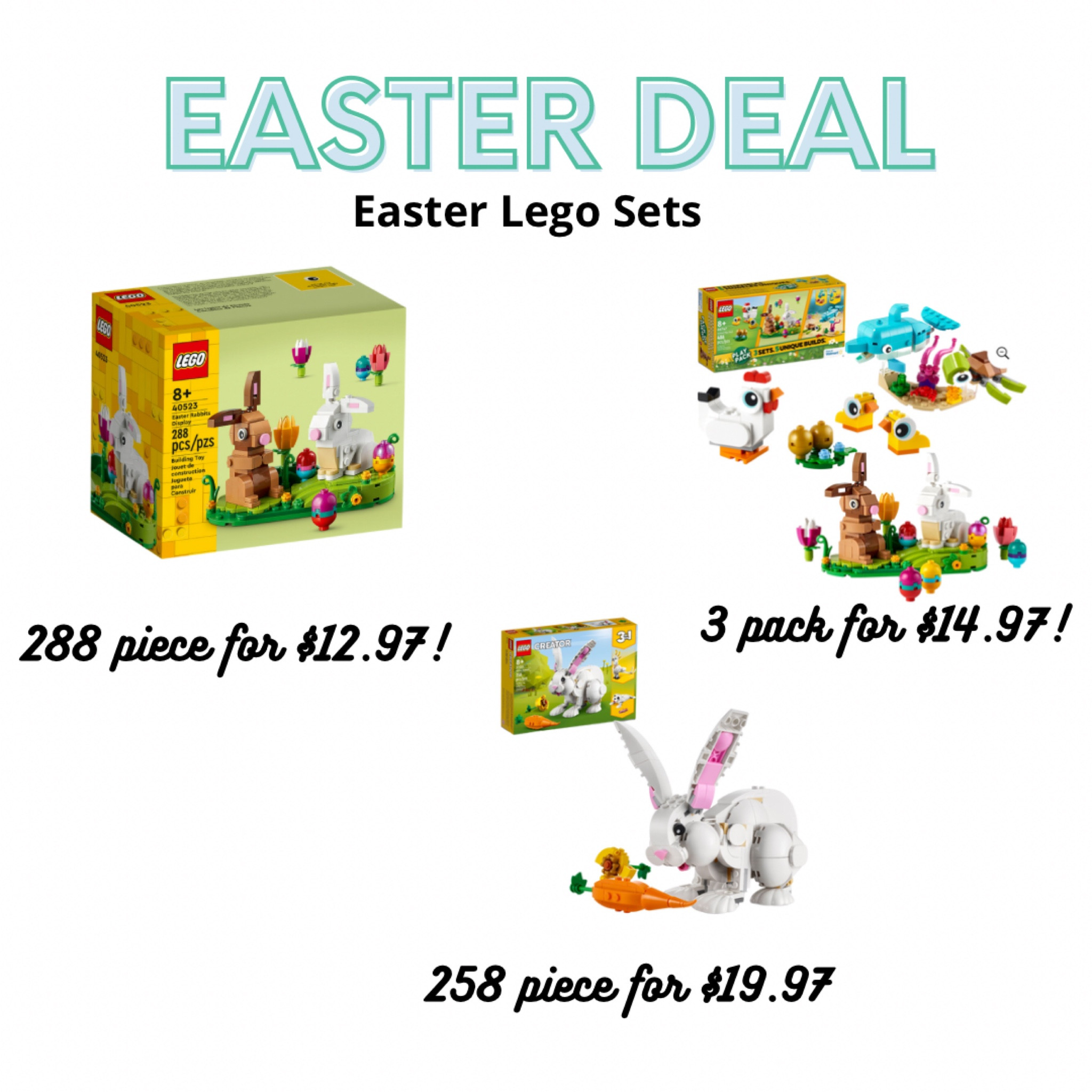 Easter lego sets on sale at Walmart! Top 2 are a killer sale. These would be practical and loved  if you have a Lego lover in your house! 

#LTKSeasonal #LTKfamily #LTKkids