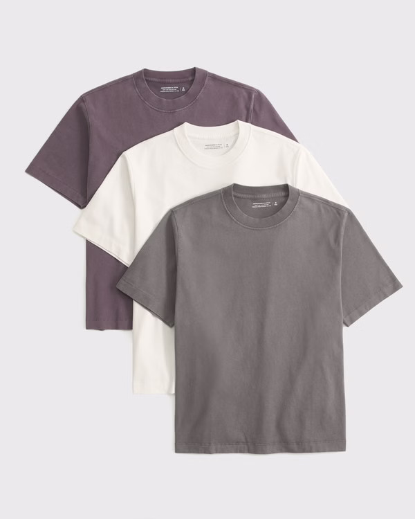 3-Pack Premium Heavyweight 2.0 Tees | Abercrombie & Fitch (US)
