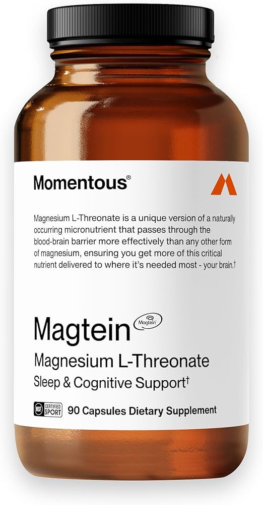 Momentous Magtein Magnesium L-Threonate 145mg - Magnesium Threonate Supplement for Cognitive Func... | Amazon (US)
