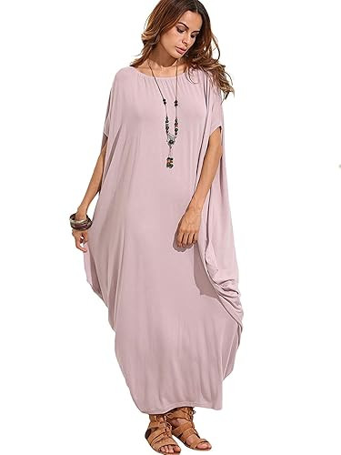 Verdusa Women's One Off Shoulder Caftan Sleeve Harem Maxi Dress | Amazon (US)