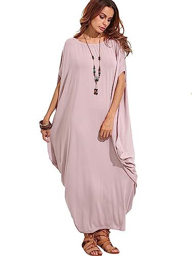 Verdusa Women's One Off Shoulder Caftan Sleeve Harem Maxi Dress | Amazon (US)