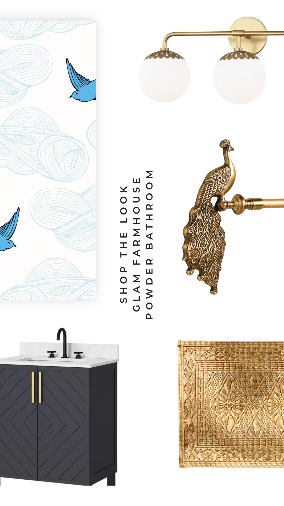 This powder bathroom may be tiny, but she’s the star of the show. Bold floral wallpaper, a sculptural console sink, and brass accents give it that eclectic-glam vibe I love. Proof that a small space can still pack a major design punch.

#powderbathroom #smallspacedesign #glamdecor #eclecticstyle #farmhousestyle #statementwallpaper #LTKhome 

 #LTKHome #LTKFindsUnder100