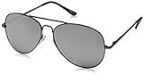 zeroUV - Mirrored Aviator Sunglasses for Men Women with Spring Loaded Hinges (Single Pair | Gunmetal | Amazon (US)