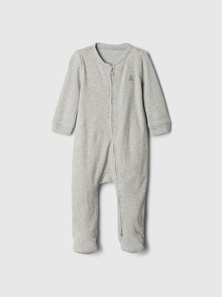 Baby Ribbed Two-Way Zip One-Piece | Gap Factory | Gap Factory