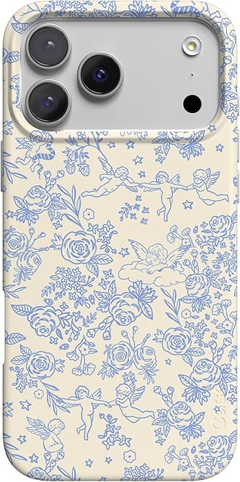 Casely iPhone 17 Pro Max Case | Cupid's Canvas | Periwinkle Floral | Compatible with MagSafe | Cl... | Amazon (US)