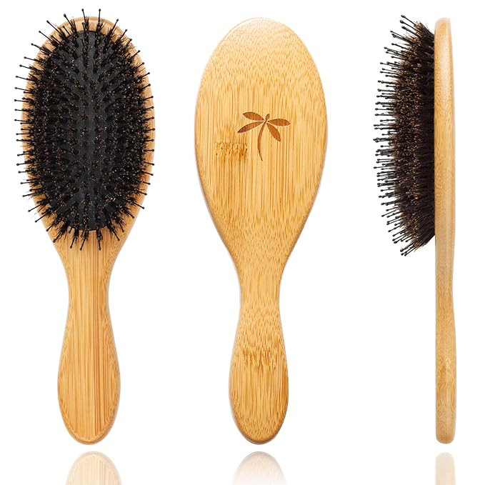 Belula Boar Bristle Hair Brush - Hair Brushes for Women & Mens Hair Brush, Detangler Brush, Hairb... | Amazon (US)