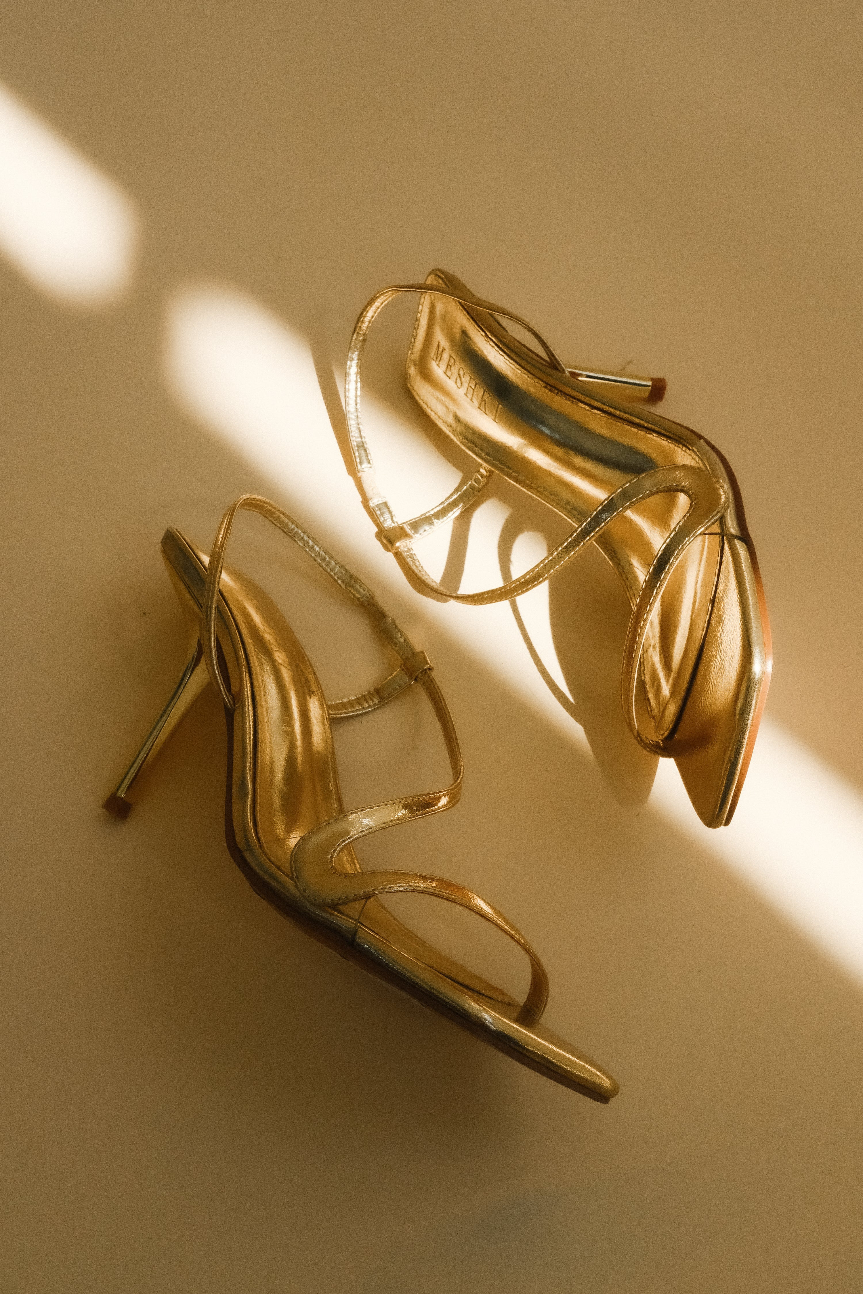 Jaska Metallic High Heel - Gold | Meshki UK