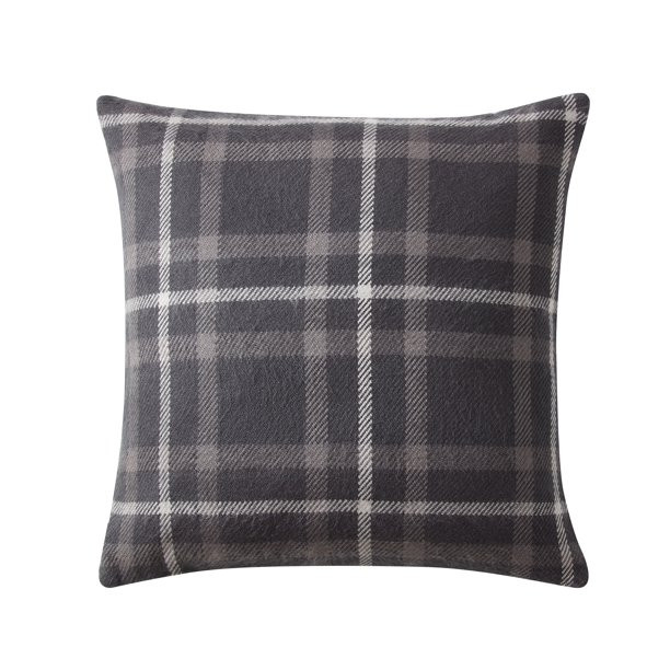My Texas House Tatum 20" x 20" Farmhouse Black Plaid Acrylic-Cotton Square Decorative Pillow Cove... | Walmart (US)