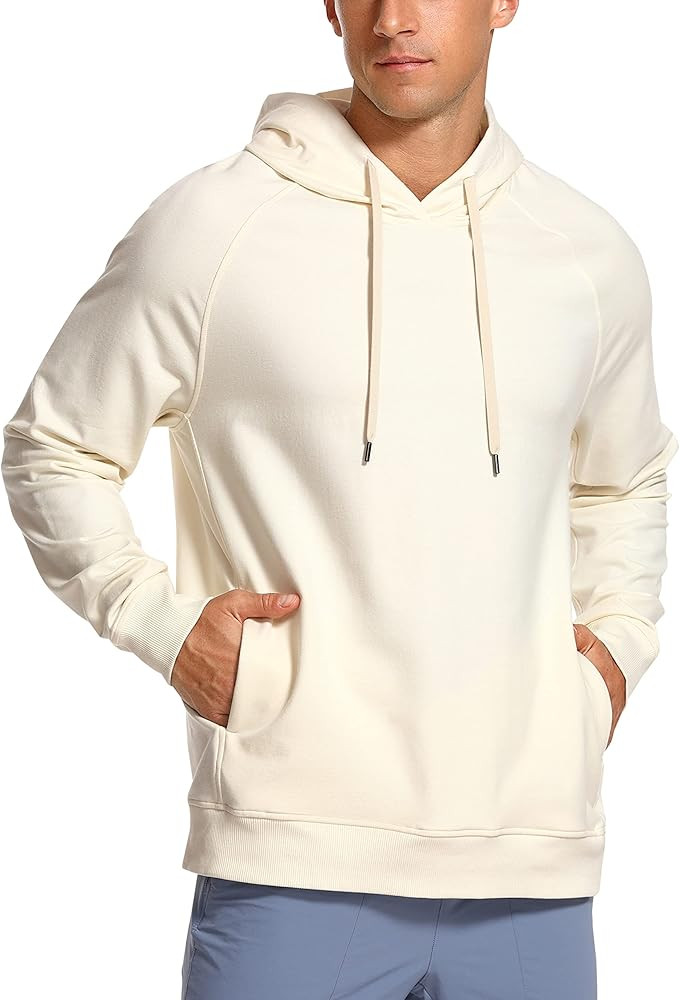 CRZ YOGA Hoodies for Men French Terry Hooded Sweatshirts Workout Athletic Casual Pullover Hoodie ... | Amazon (US)